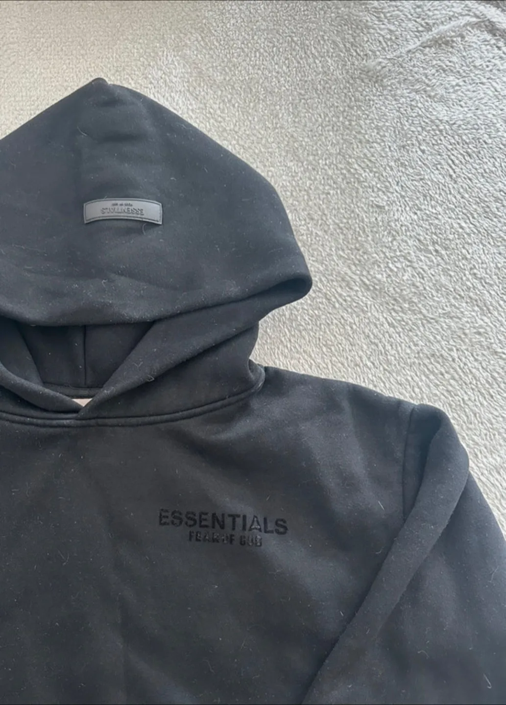 Essentials Fear of God Black Hoodie image indicator(3)