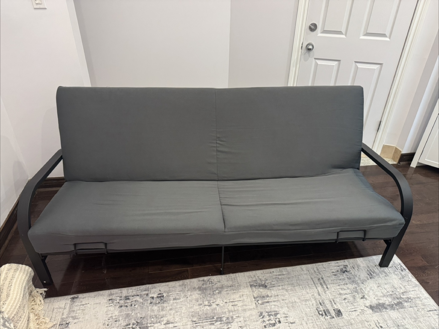 Grey Futon Sofa Bed - photo 4