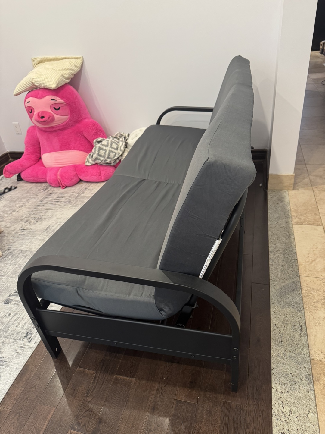 Grey Futon Sofa Bed - photo 2