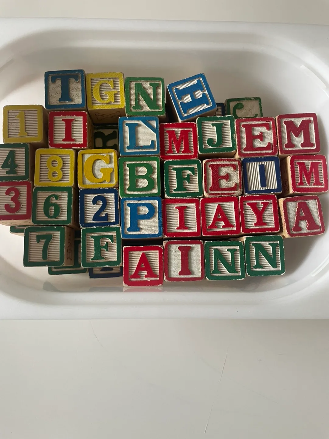 66 Wooden Alphabet Blocks. 396 letters, numbers and figures thumbnail