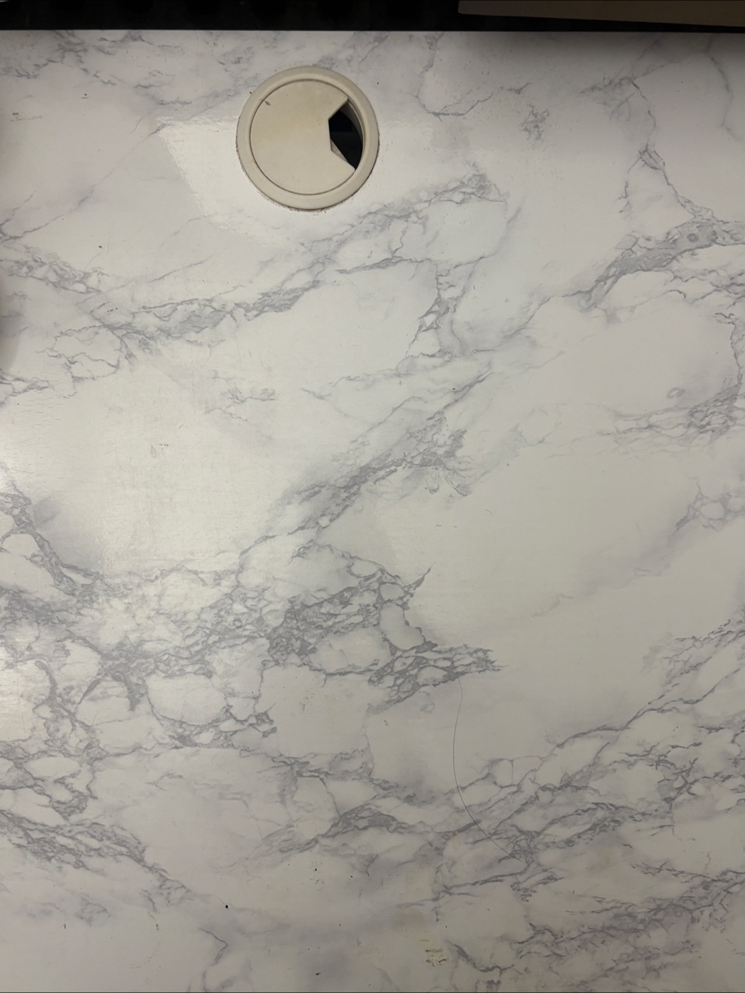 Marble Top Vanity Desk with Gold Legs - photo 3
