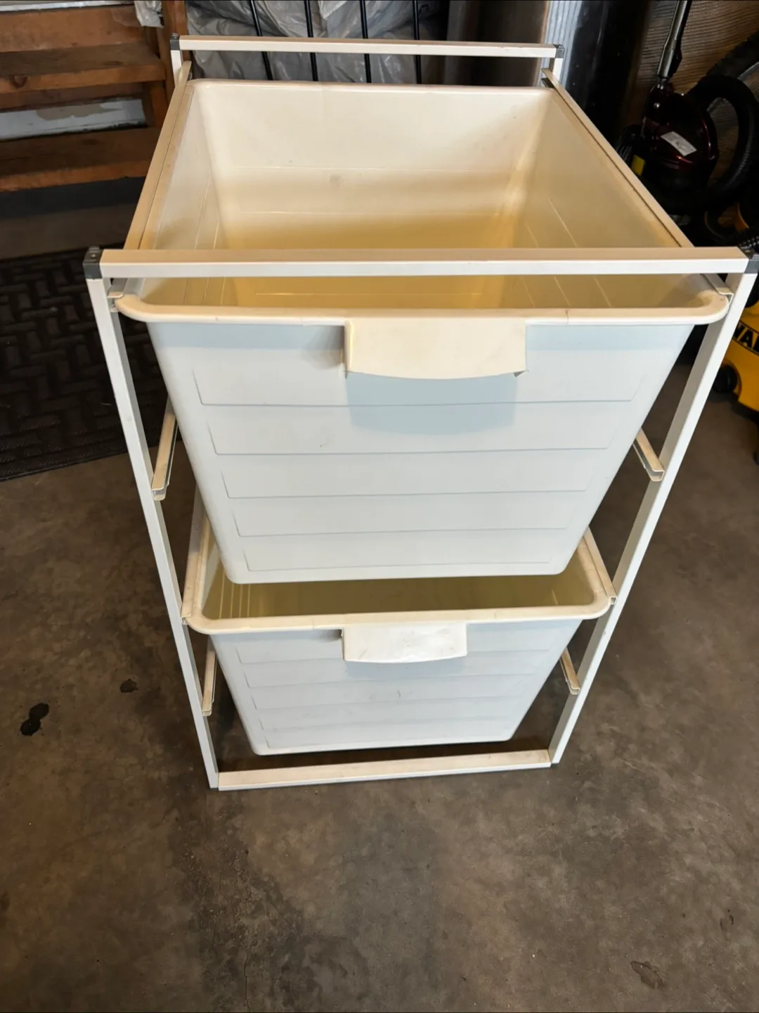 White Storage Rack with Two Bins from ikea thumbnail