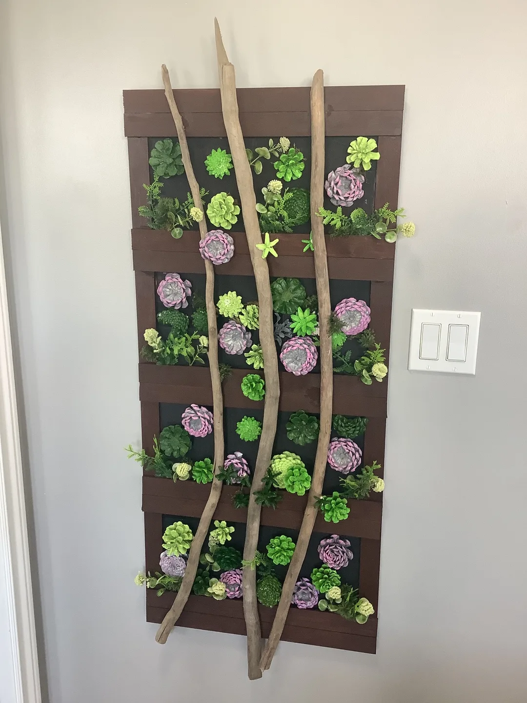 Handcrafted Faux Succulent Living Wall thumbnail