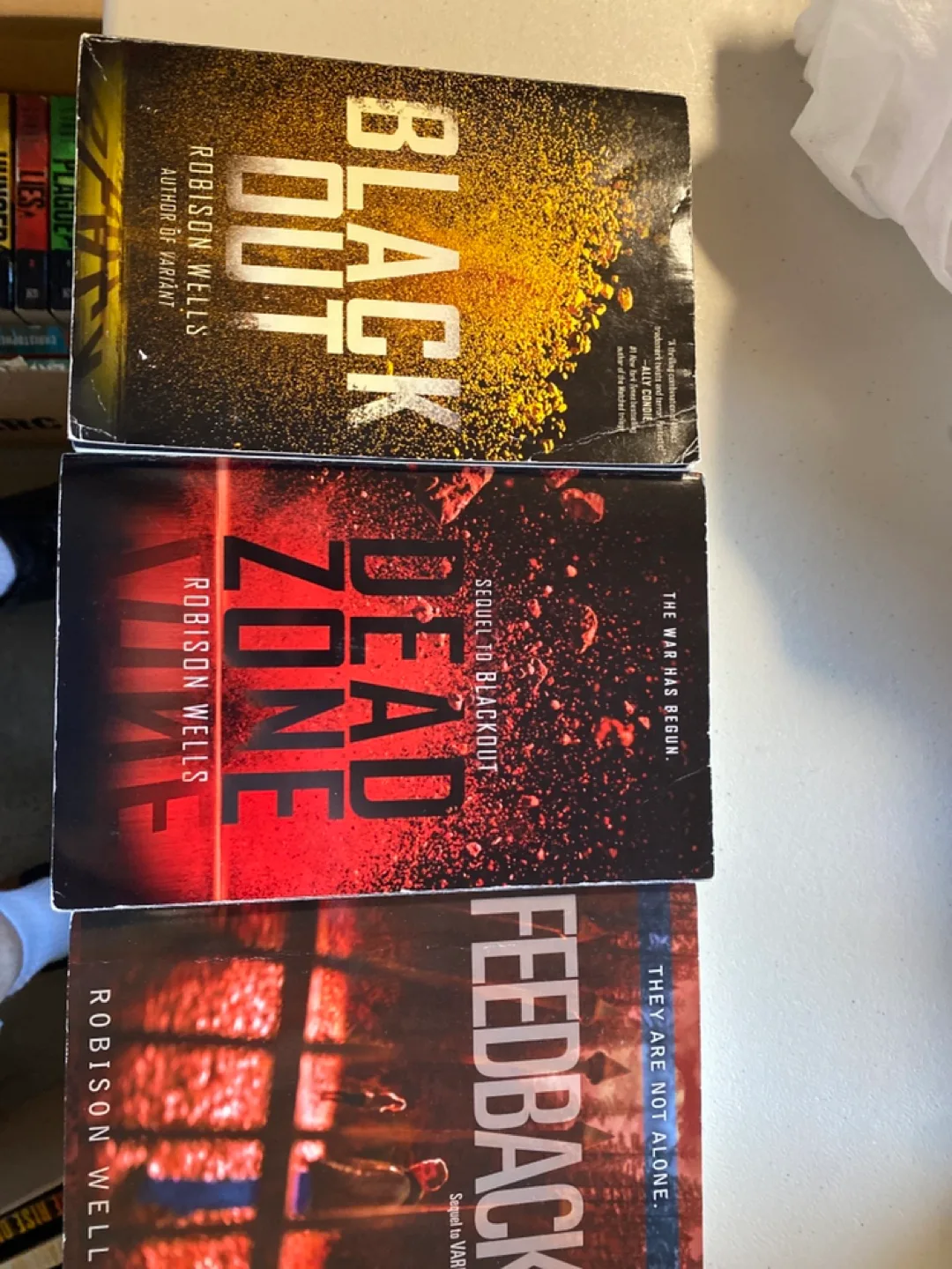 Robison Wells - Blackout, Dead Zone, Feedback Books thumbnail