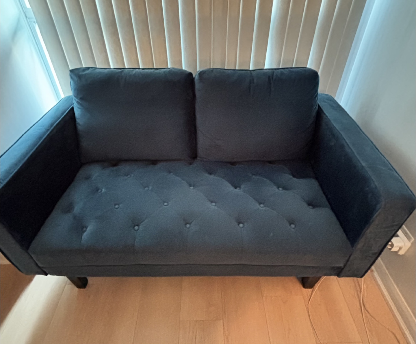 Teal Blue Loveseat