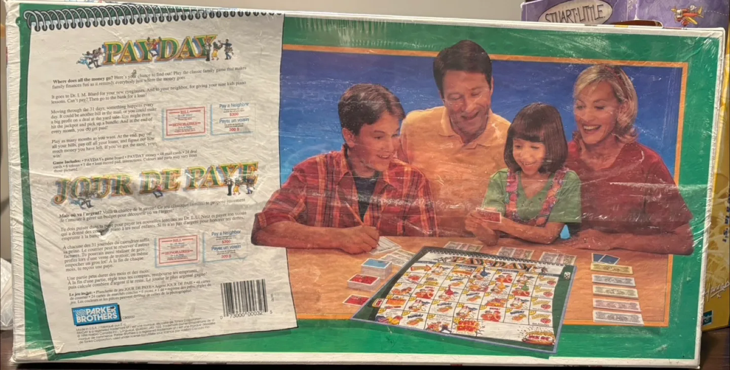 Vintage New Sealed Rare Payday Board Game Circa 1994 image indicator(4)