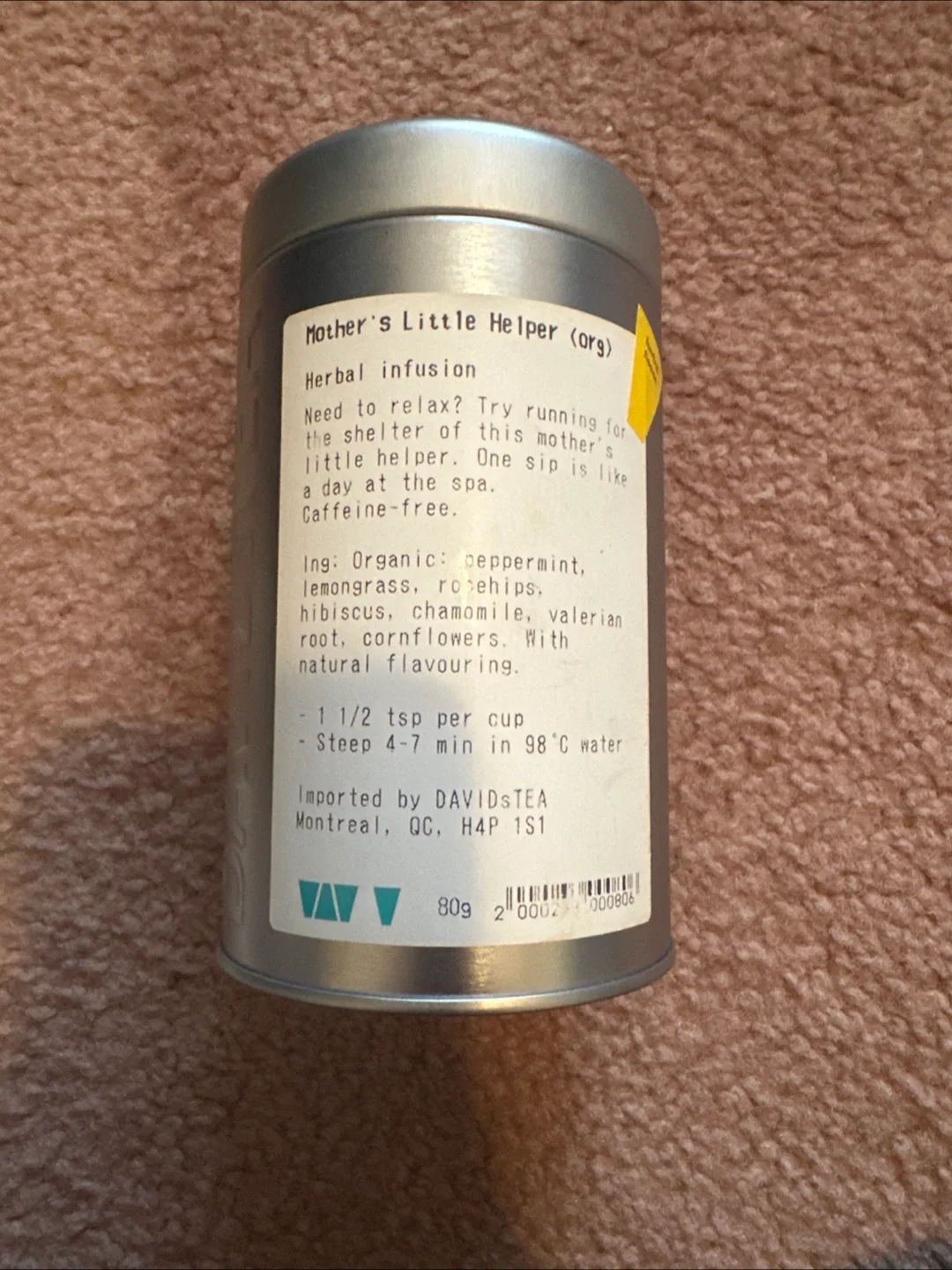 DAVIDsTEA Mother's Little Helper Herbal Tea thumbnail