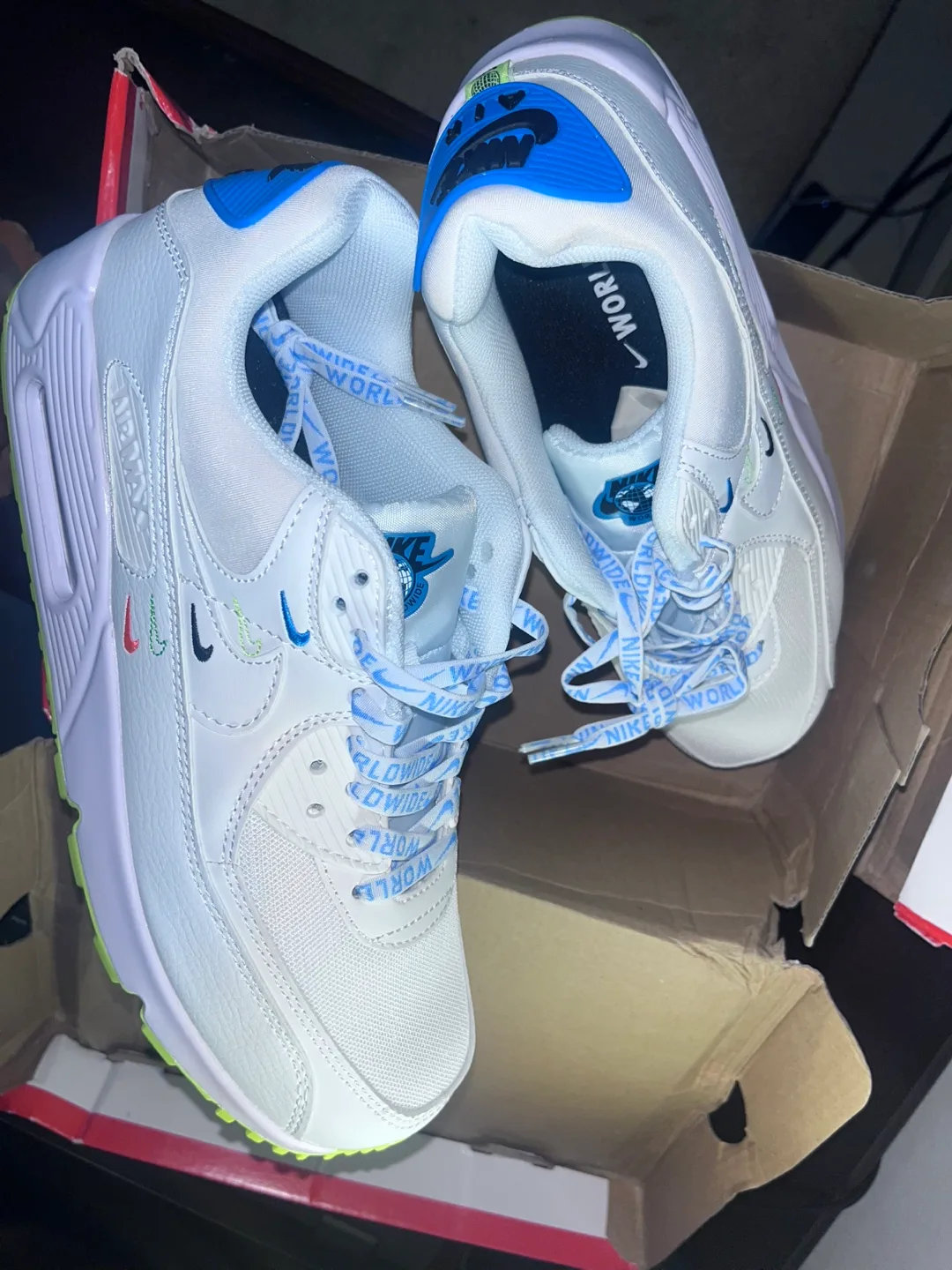 Nike Air Max 90 Worldwide White/Blue thumbnail
