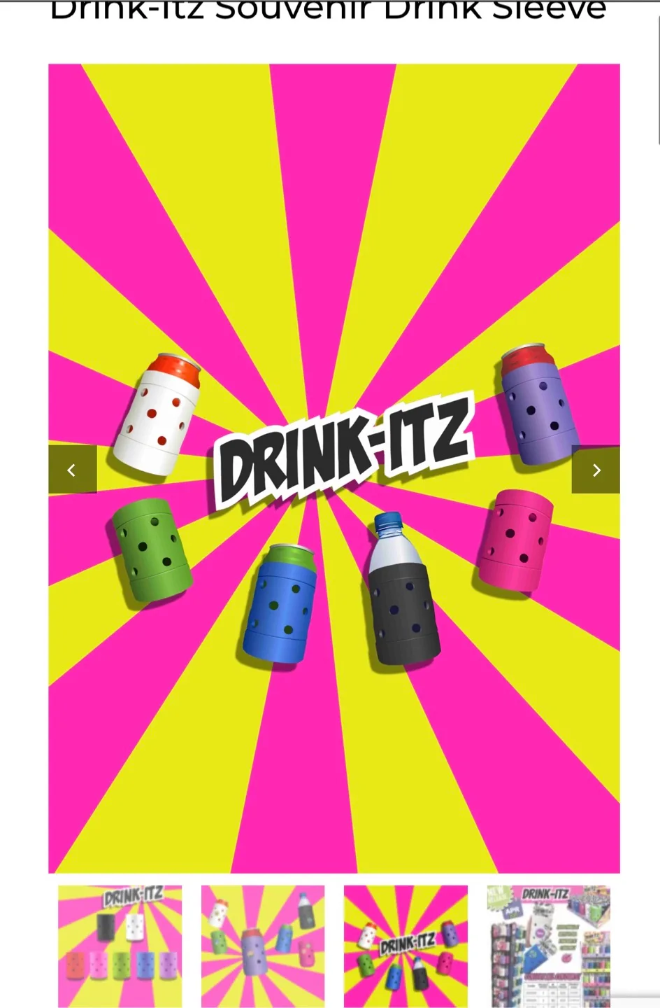 🇨🇦NEW Drink Itz (Uses Croc Jibbitz Charms!!)Drink Sleeve thumbnail