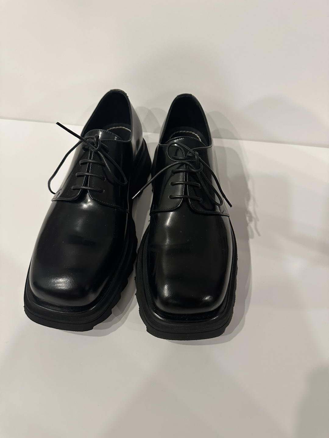 Antipode Black Leather Derby Shoes - photo 3