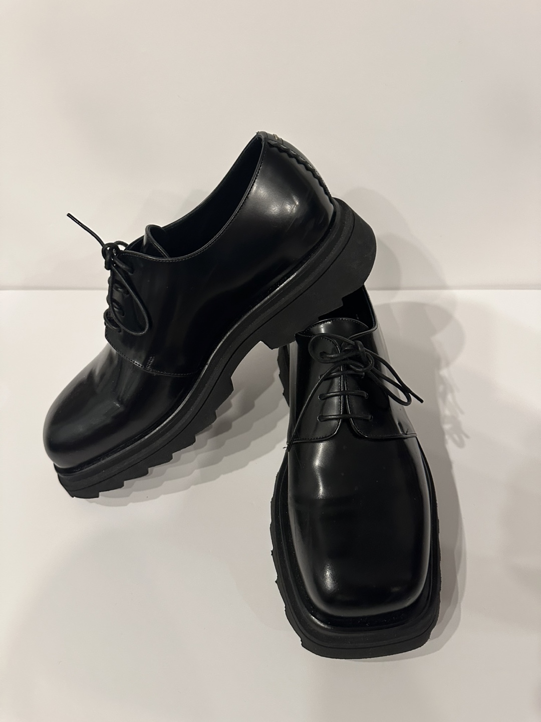Antipode Black Leather Derby Shoes - photo 4