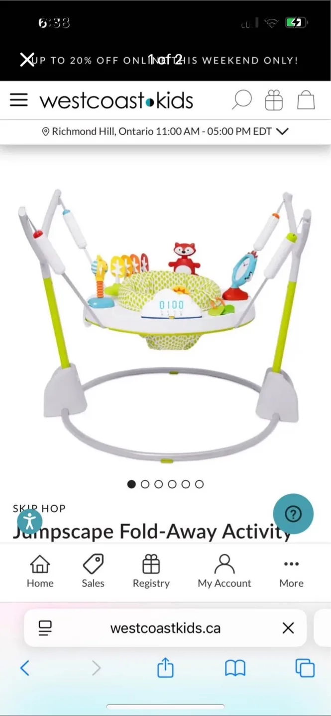 Skip Hop Jumpscape Fold-Away Activity Jumper thumbnail