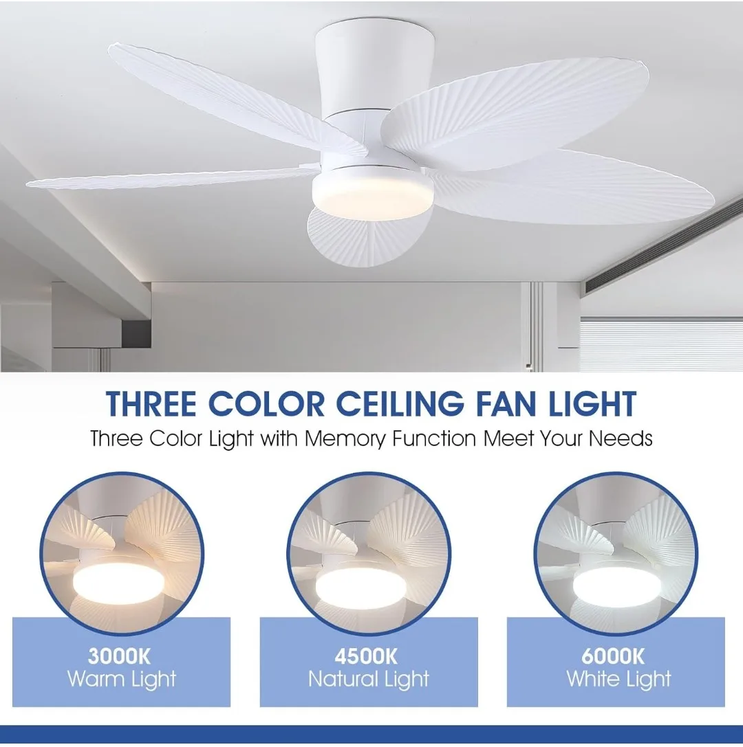 42 inch Ceiling Fan Light with Remote - White image indicator(2)
