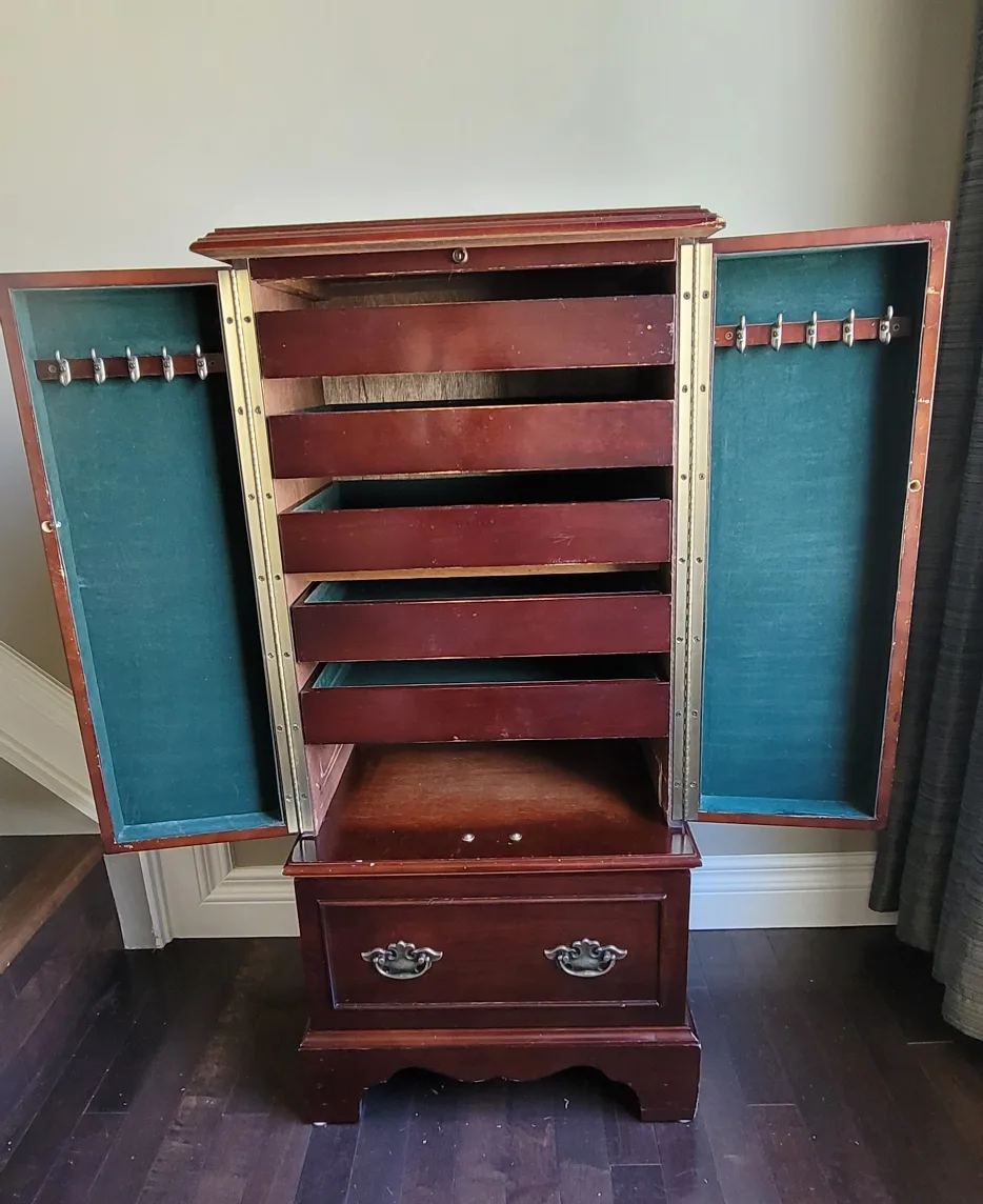 Jewelry Armoire - Brown Wood