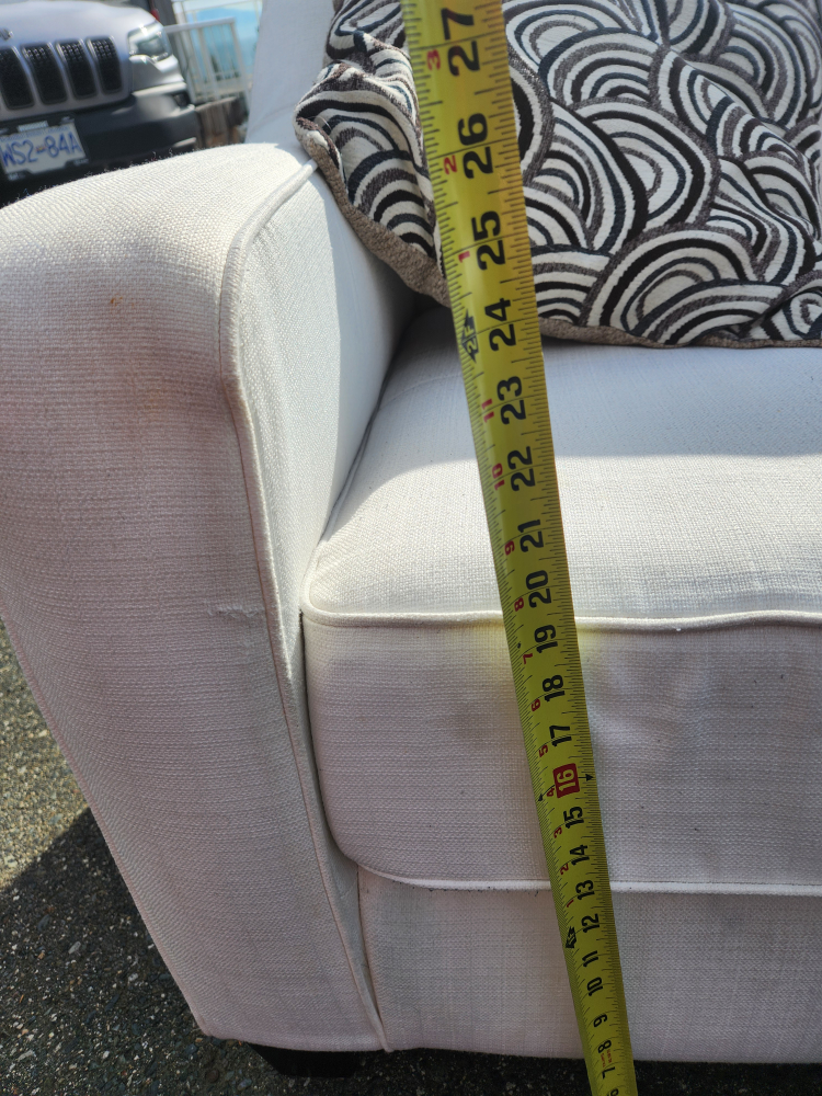 White Sectional Sofa with Chaise Lounge - photo 5