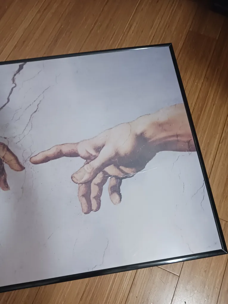 🔥Creation of Adam Large Framed Print with Plastic Cover image indicator(4)
