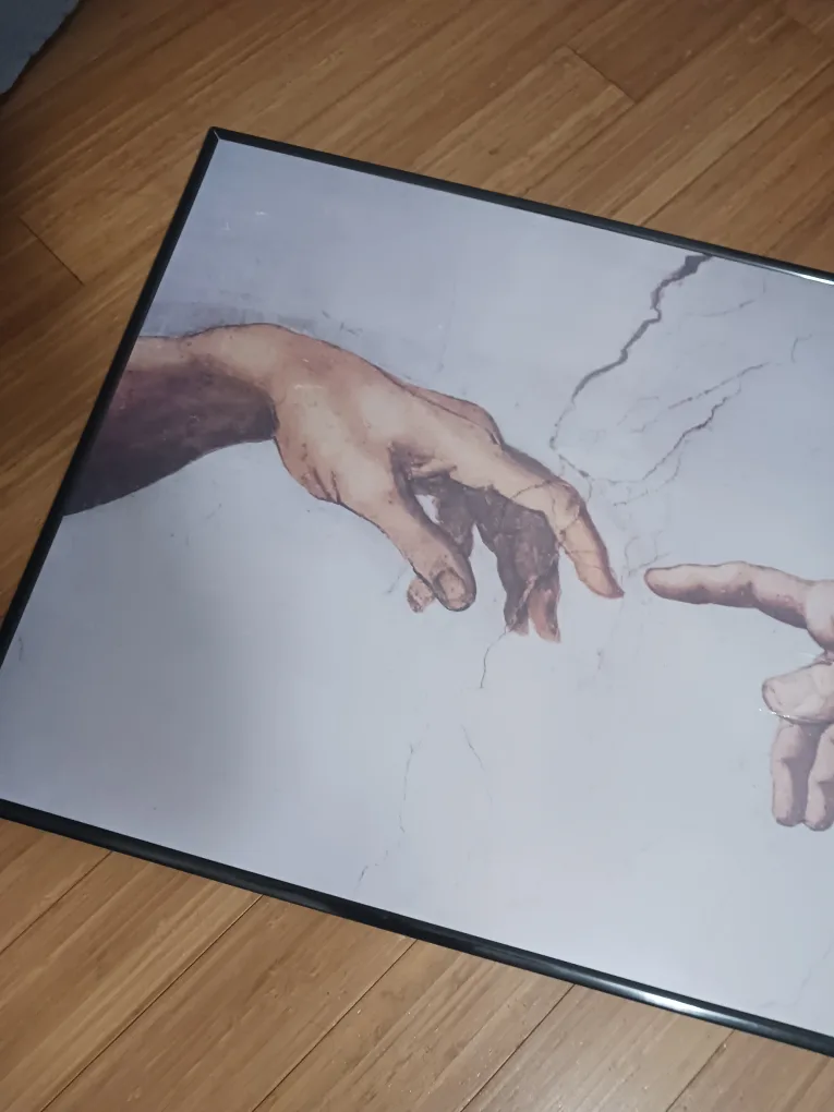 🔥Creation of Adam Large Framed Print with Plastic Cover image indicator(5)