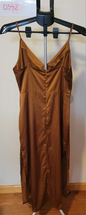 Nasty Gal Brown Slip Dress - Size US 6 (0342) image indicator(2)