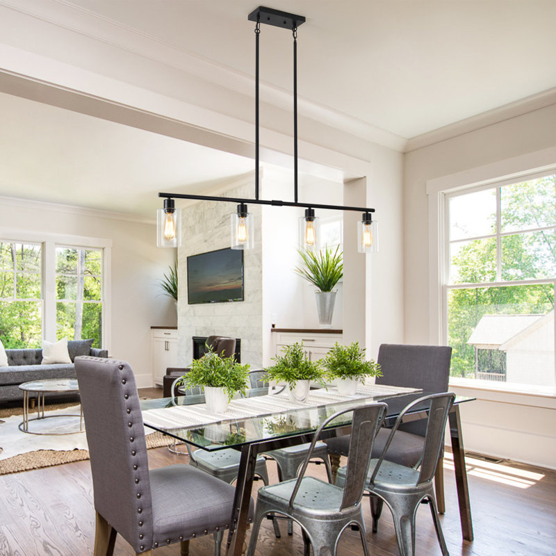 Black 4-Light Island Pendant Lighting - photo 3