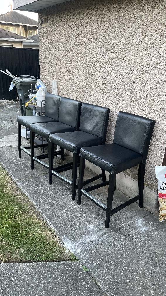 Black Square Dining Table with 4 Chairs - photo 3