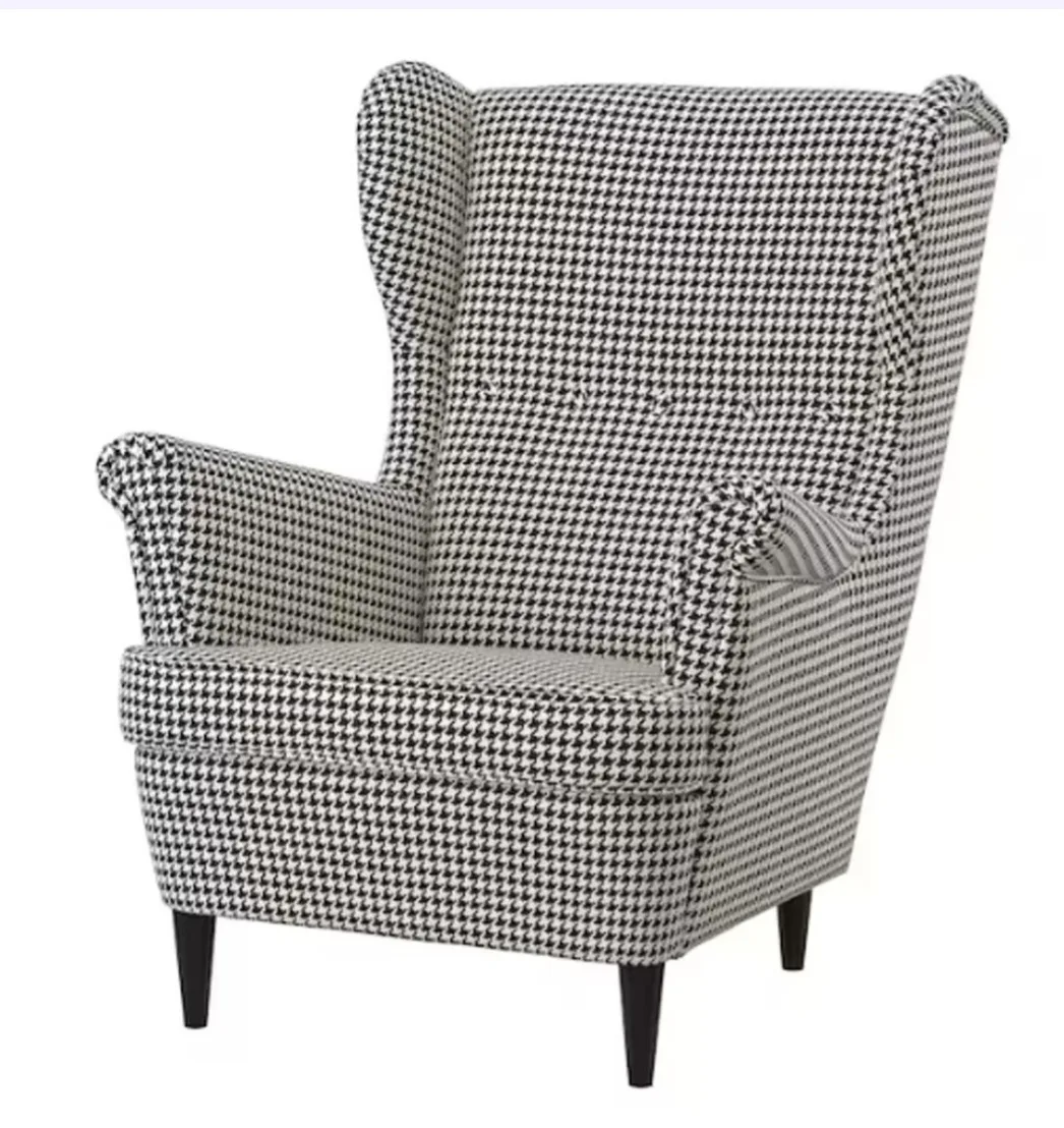 IKEA Strandmon Wing Chair - Houndstooth Pattern thumbnail
