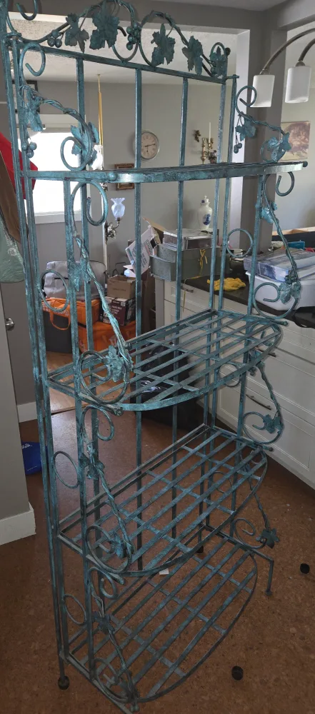Metal bakers rack- Turquoise thumbnail