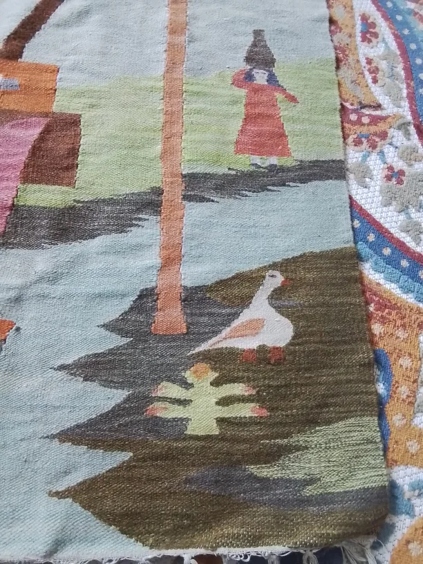 Vintage Egyptian Handwoven Wool Rug image indicator(8)