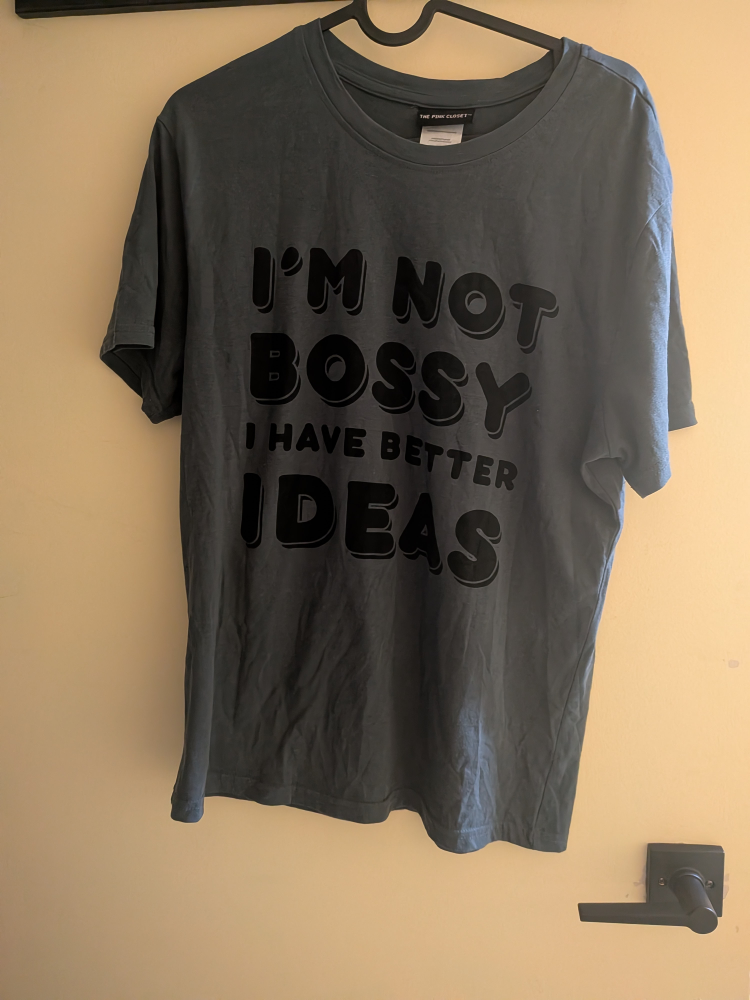 The pink closet funny saying gray t-Shirt - Size M