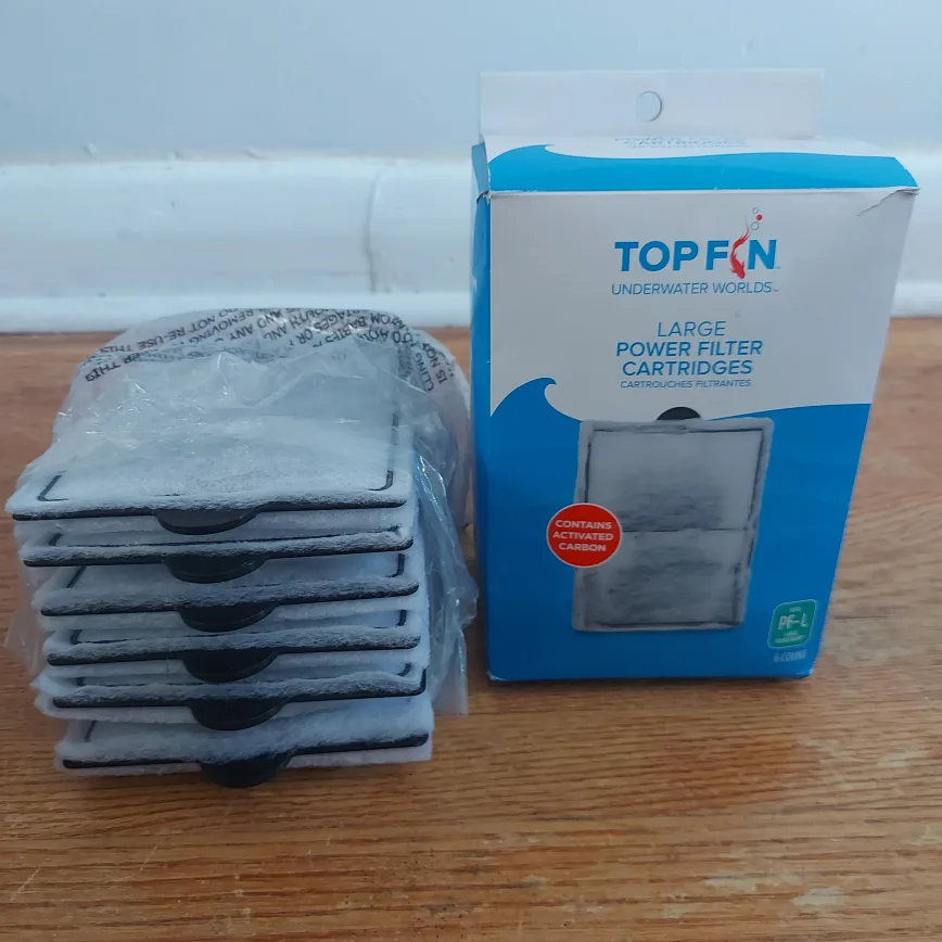 6 NEW Top Fin Large Power Filter Cartridges thumbnail