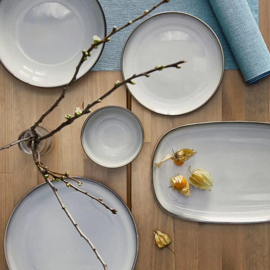 Grey Stoneware Dinnerware Set thumbnail