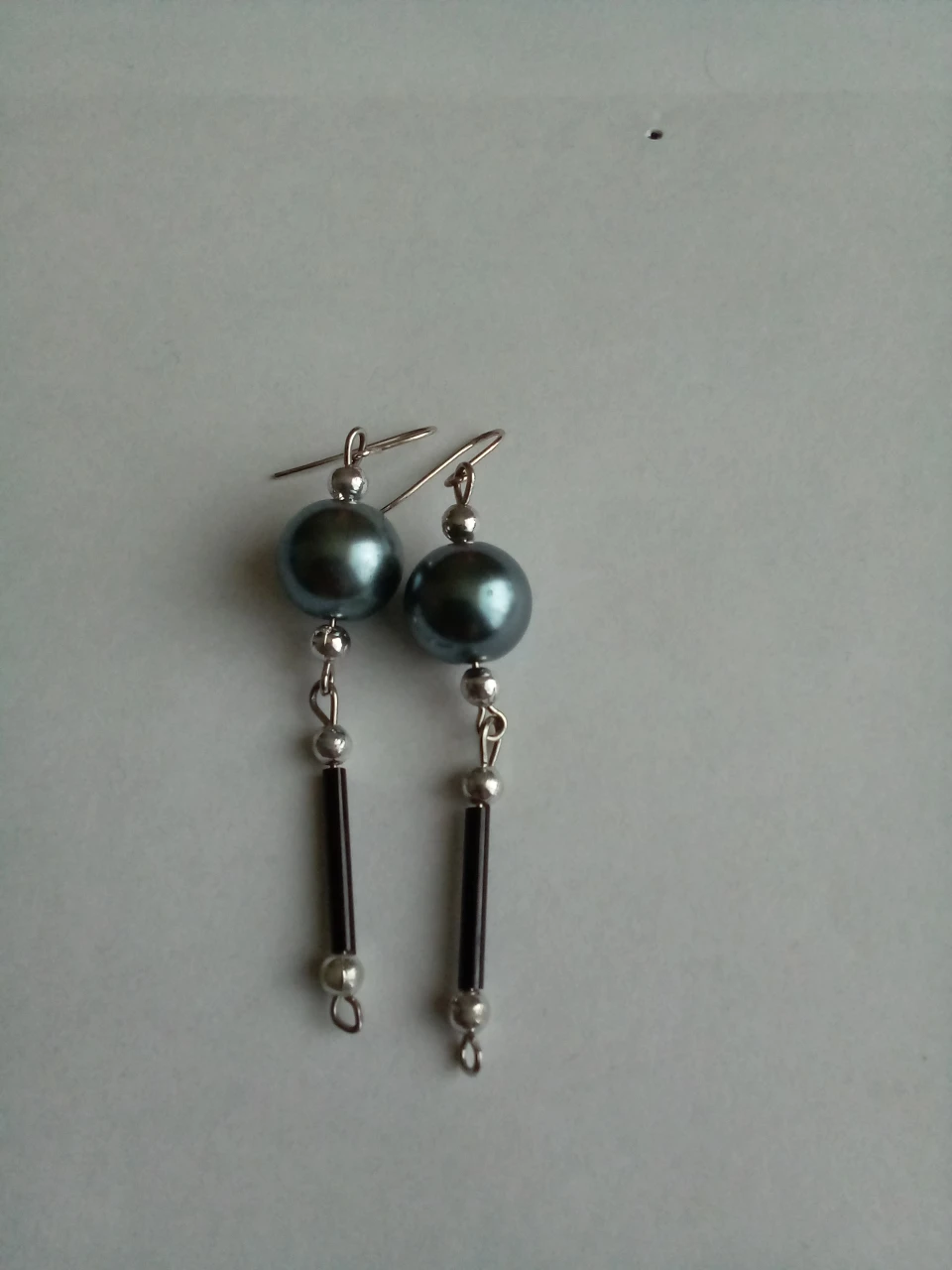 Pearl and blue Bead Necklace & Earring Set - photo 2