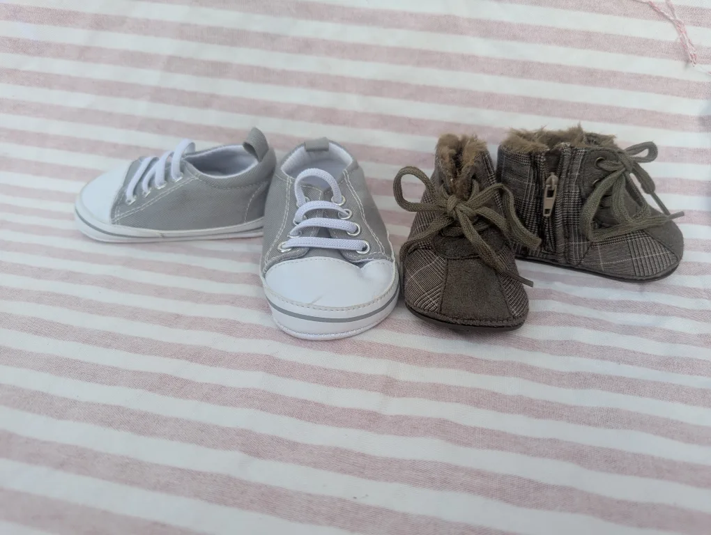 Baby Shoes Bundle - Grey & Brown thumbnail