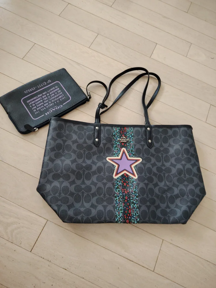 Coach Tote Bag with Star Design + Pouch thumbnail