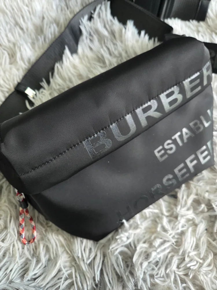 Burberry Black Belt Bag Used thumbnail