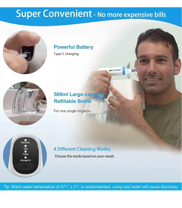 Ear Wax Remover Irrigation System, NEW, USB Rechargeable image indicator(5)