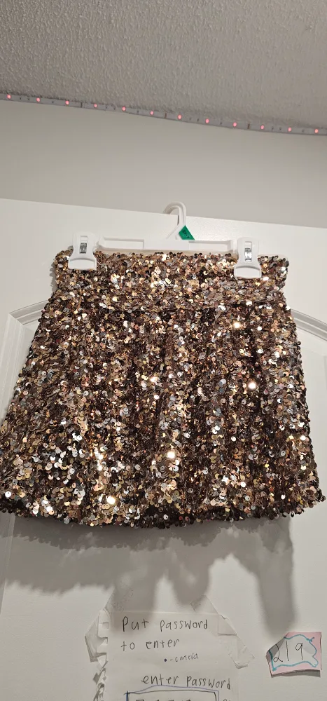 Sequin Mini Skirt - Gold thumbnail