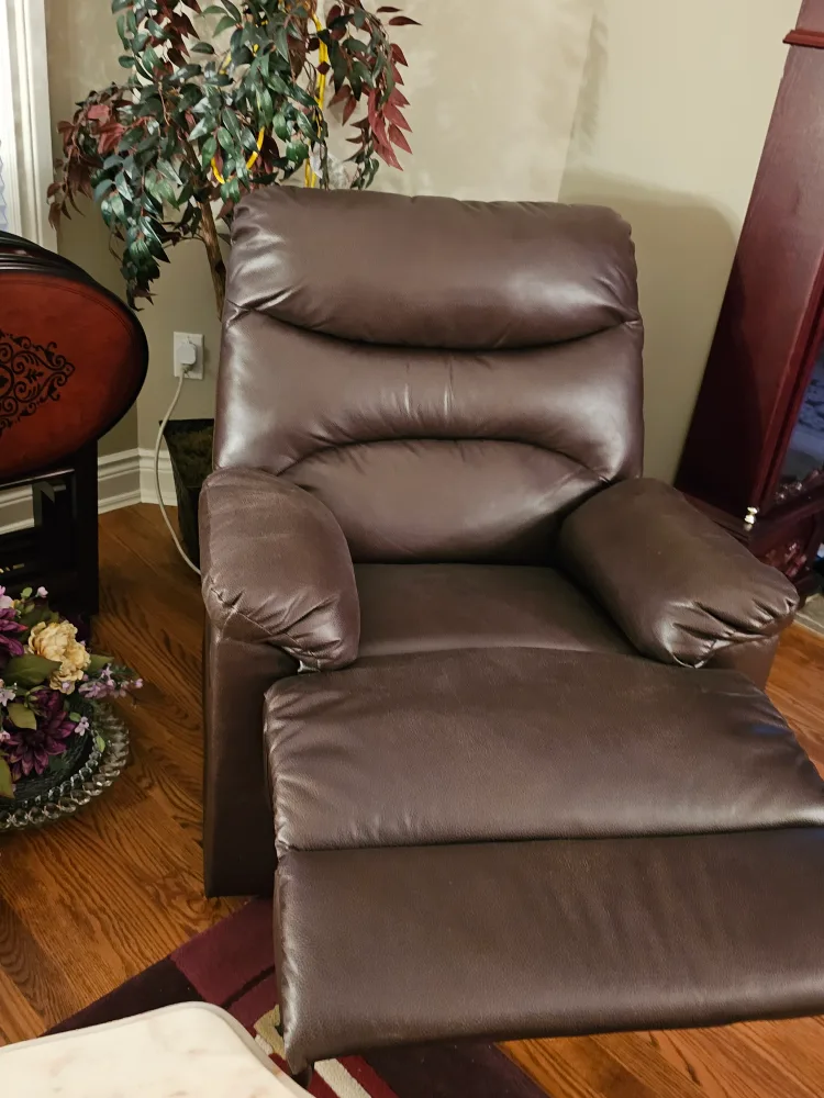 Brown Leather Recliner Chair