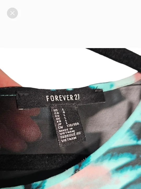 Turquoise Tropical Print Sleeveless Maxi Dress image indicator(9)