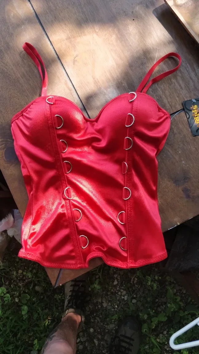 Spirit Halloween Red Corset, Size S thumbnail