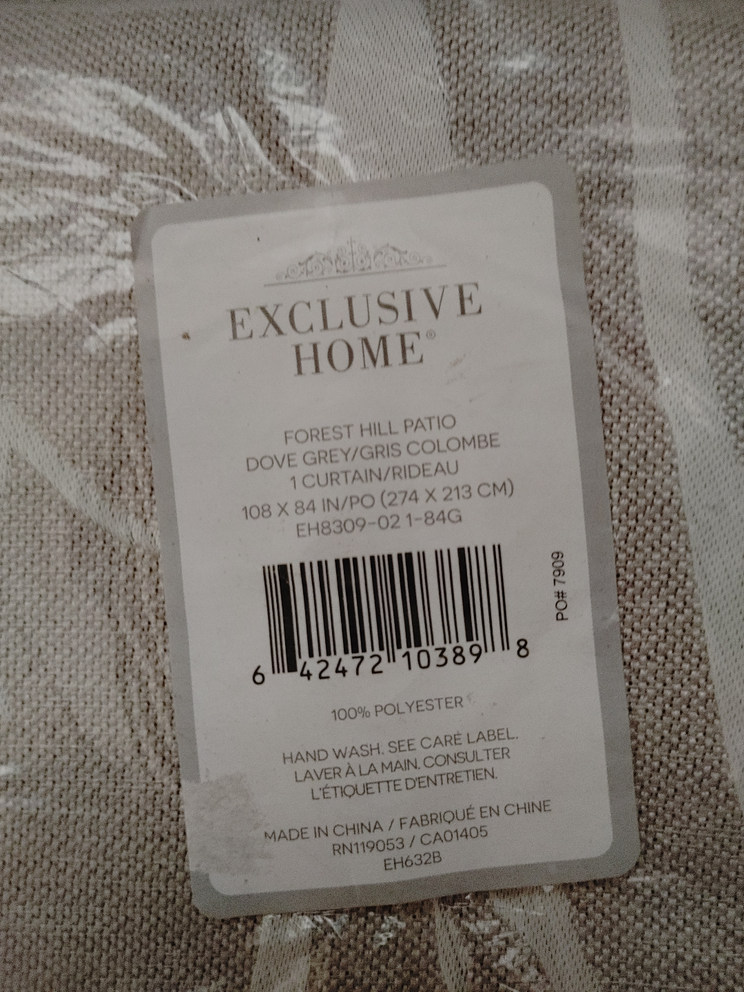 🧡BRAND NEW DOVE GREY BLACKOUT CURTAINS 108" X 84"