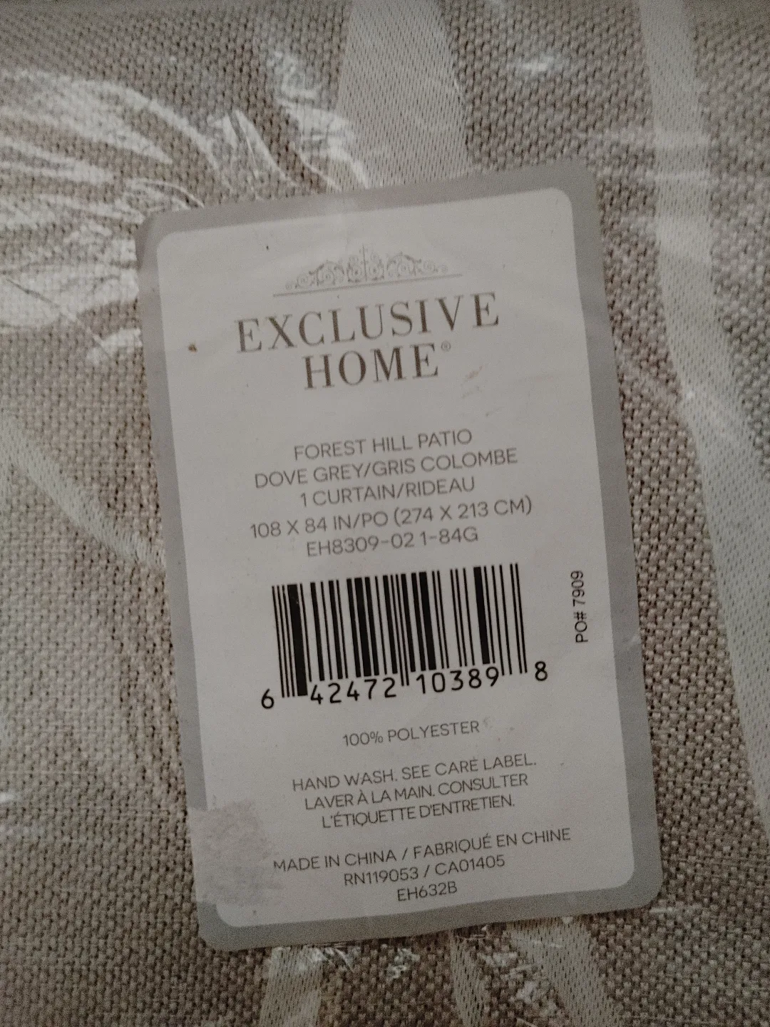 🧡BRAND NEW DOVE GREY BLACKOUT CURTAINS 108" X 84" thumbnail