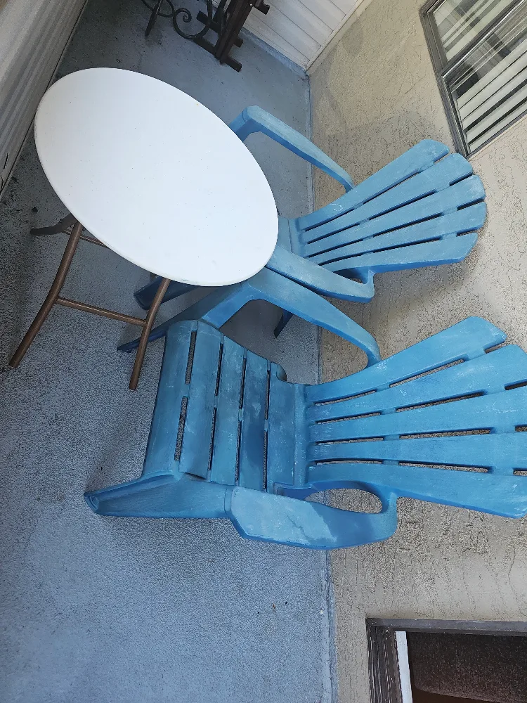 Adirondack Chairs and Table Set - Blue thumbnail