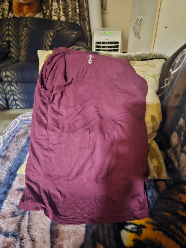 Gap Luxe Burgundy Top - Size M thumbnail