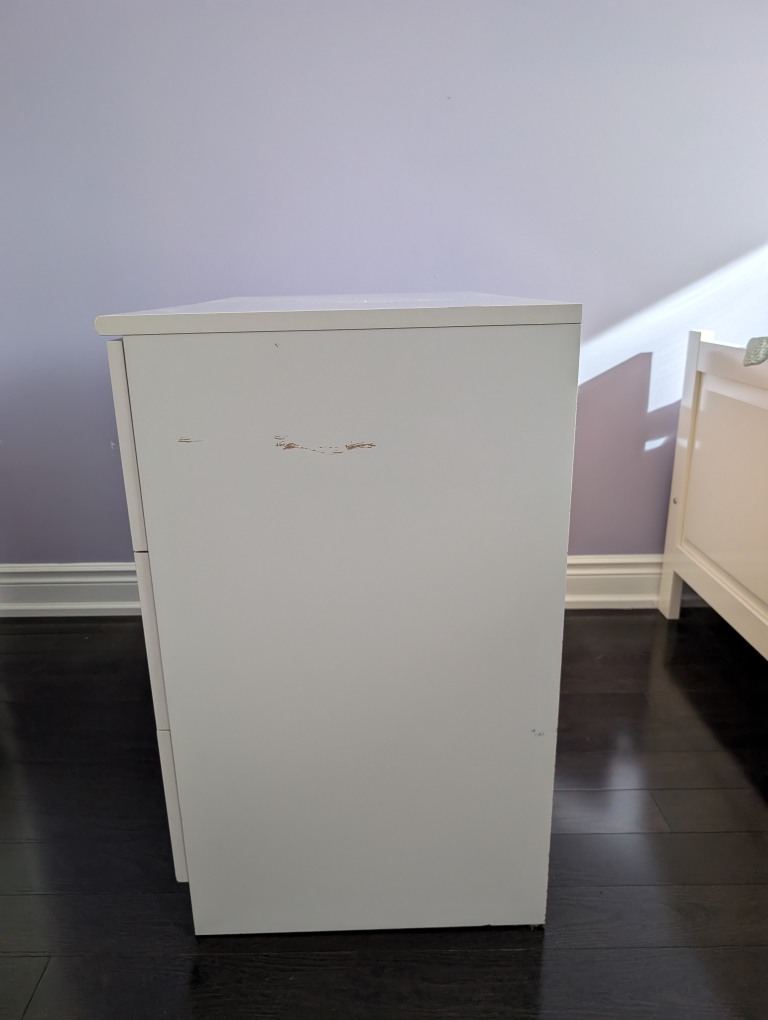 White 3-Drawer Dresser - photo 2