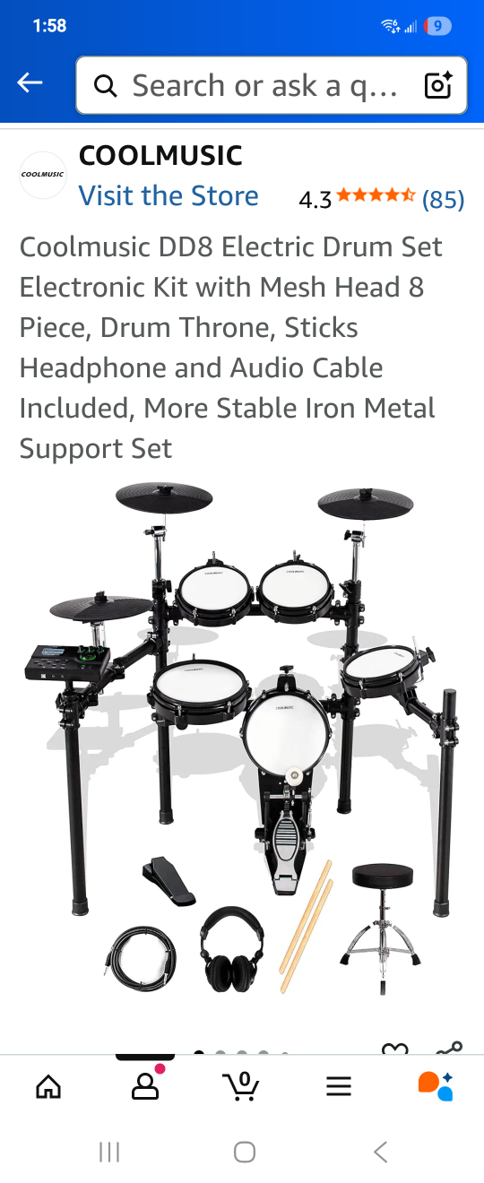 Coolmusic DD8 Electric Drum Set - Like New! - photo 3
