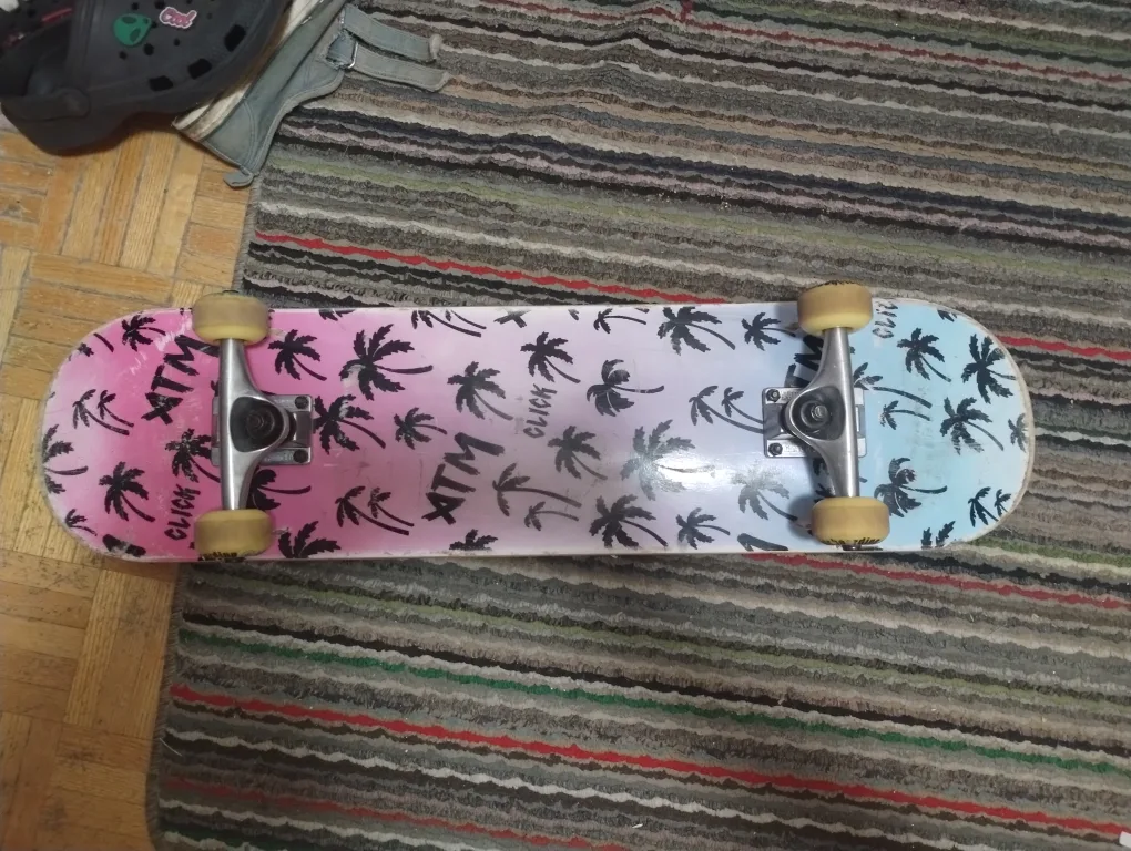 ATM Skateboard, matching wheels and darkStar trucks thumbnail