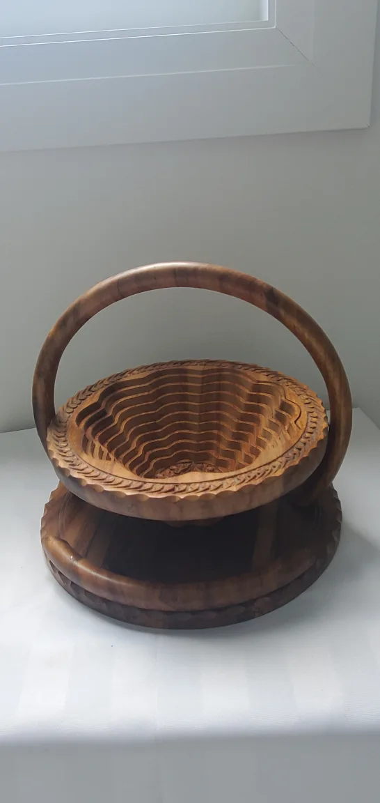 WOODEN COLLAPSIBLE BASKET thumbnail