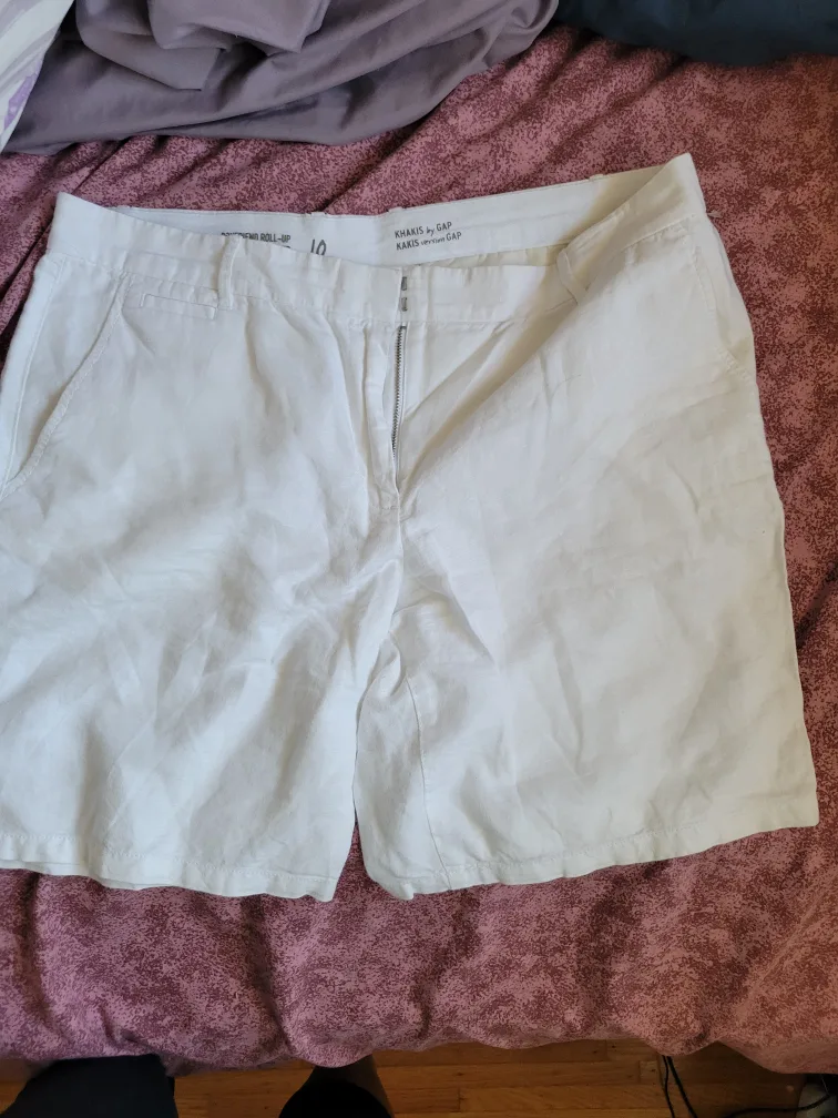 linen white shorts thumbnail