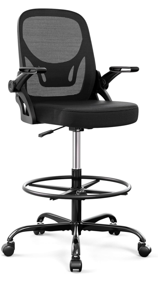 Drafting Chair with Adjustable Arms