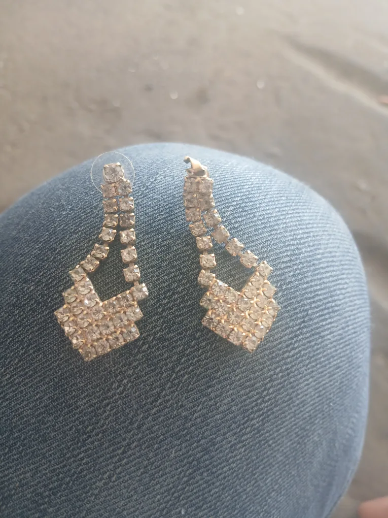 Rhinestone Dangle Earrings thumbnail